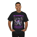 Butterfly Holographic Graphic Black Unisex Heavy Cotton bT Shirt Where Elegance Takes Flight Aesthetic Trendy Streetwear Fashion Outfit