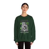 Money Mindset Unisex Heavy Blend Crewneck Sweatshirt Graphic Pullover Black Hustle Grind Wealth Entrepreneur Motivational Streetwear Bold Artistic Fashion Outfit