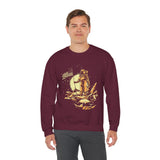 Lunar Legacy Astronaut Art Unisex Heavy Blend Crewneck Sweatshirt Bold Space Exploration Graphic Streetwear Pullover Premium Cosmic Design Soft Fleece Warm Comfortable Everyday Wear Perfect Gift for...