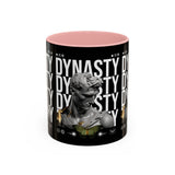 Dynasty Accent Coffee Mug 11oz 15oz Black Ceramic Mug with Roman Statue Bust and Butterfly Artwork for History Lovers and Modern Art Fans