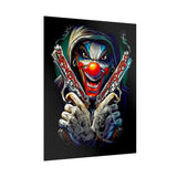Fearless Grin Street Clown Poster Bold Urban Wall Art Design Neon Chaos Energy Artwork For Creative Minds Gamers And Street Culture Lovers