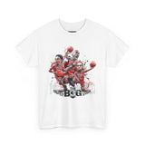 Legends On Court Unisex Heavy Cotton Tee Basketball Streetwear Graphic T Shirt Vibrant Athletic Art Design Perfect Gift For Sports Fans Players Gymwear Festivals And Urban Fashion Lovers
