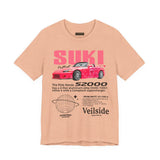 Pink Custom Roadster Blueprint Art Unisex Heavy Cotton Tee Retro Tuner Inspired Streetwear Graphic Shirt for Car Lovers and Daily Casual Wear