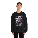 Aliens Exist UFO Graphic Unisex Heavy Blend Crewneck Sweatshirt Sci Fi Streetwear Alien Space Pullover