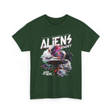 Aliens Exist UFO Graphic Unisex Heavy Cotton Tee Sci Fi Streetwear T Shirt Extraterrestrial Space Alien Design