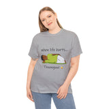 When Life Hurts Thoonguu Tamil Funny Meme T Shirt Trending Kollywood Comedy Inspired Graphic Tee Youth Attitude Casual Wear Unisex Cotton Streetwear India