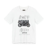 Honda CBR Superbike Blueprint Racing Motorcycle Graphic Tee Sport Bike Track Design T Shirt For Riders Speed Lovers Motorsport Streetwear Gift