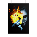 The Burning Aces Glossy Poster Fiery Gothic Wall Art Bold Dark Design for Risk Takers, Art Collectors, and Fearless Home Décor Lovers