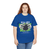 Destiny Fearless Pursuit of Happiness Unisex Heavy Cotton Tee Gothic Skeleton Hands Globe Graphic Streetwear Bold Motivational T Shirt