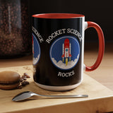 Rocket Science Rocks Accent Coffee Mug 11oz 15oz Space Lover Science Gift Black White Two Tone Ceramic Cup