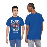Move With Flow Breakdance Graphic Unisex Heavy Cotton Tee Hip Hop Streetwear Dance Rhythm Urban Style T Shirt