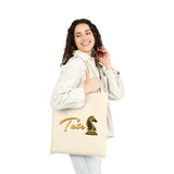 Tate Knight Tote Bag Cotton Canvas Chess Horse Logo Design Durable Reusable Eco Friendly Entrepreneur Motivation Hustler Lifestyle Carry Bag