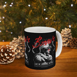 Brave Warrior Roman Gladiator Ceramic Mug Bold Motivational Coffee Cup Inspirational Streetwear Style Tea Mug Durable Print