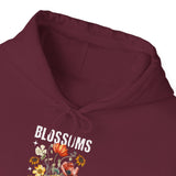 Blossoms Floral Graphic Hoodie Comfortable Unisex Sweatshirt Timeless Charm Streetwear Nature Inspired Empowerment Design Perfect Gift for Garden Lovers Friends Birthdays Cozy Days Casual Wear