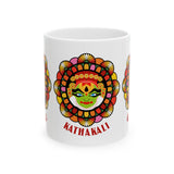 Ceramic Kathakali Mug Kerala Traditional Dance Art Coffee Cup Indian Culture Onam Festival Malayalam Heritage Ethnic Graphic Souvenir Gift