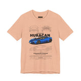 Exotic Blue Supercar Roadster Blueprint Art Unisex Heavy Cotton Tee Premium Streetwear Car Enthusiast Gift Performance Inspired Design Shirt