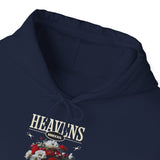 Heavens Hallucinations Hoodie Comfortable Unisex Heavy Blend Sweatshirt Artistic Streetwear Bold Floral Graphic Design for Self Expression Perfect Gift for Friends Birthdays Cozy Days