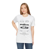 Audi R8 Spyder Inspired Illustrated Luxury Supercar Graphic T Shirt German Performance Convertible Sports Car Streetwear Racing Lifestyle Unisex Tee Gift For Exotic Car Enthusiasts