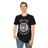 Laughing Donkey Fun Cartoon Unisex Heavy Cotton Tee Bold Humor Streetwear Trendy Graphic Shirt Perfect Gift for Friends Birthdays Casual Wear