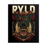 Jabali Warlord Glossy Poster Epic Warrior Wall Art Fantasy Beast Battle Design for Gothic Home Décor, Gaming Rooms, and Bold Fall Aesthetics