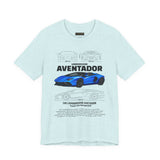 Blue Hypercar Blueprint Unisex Heavy Cotton Tee High Performance Streetwear Design for Car Enthusiasts Racers and Speed Lovers