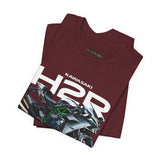 Kawasaki Ninja H2R Inspired Hyperbike Graphic Unisex Heavy Cotton Tee Streetwear Racing Style Motorcycle Art Shirt for Speed Lovers and Track Enthusiasts