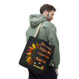 Sunflower Ho'oponopono Tote Bag Hawaiian Healing Prayer Design Spiritual Positivity Canvas Bag Mindfulness Reusable Durable Eco Friendly Shopping Tote