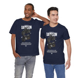 Harley Davidson Fat Bob Inspired Cruiser Motorcycle Graphic Unisex Heavy Cotton Tee Premium Biker Streetwear T Shirt for Riders Enthusiasts Everyday Wear