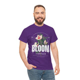 Bloom Stronger Floral Graphic Unisex Heavy Cotton Tee Comfortable Motivational Streetwear Inspirational Empowerment T Shirt Perfect Gift for Nature Lovers Self Growth Casual Wear