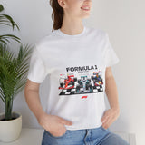 Formula 1 High Performance Triple Racing Machines Unisex Heavy Cotton Tee Dynamic Motorsport Inspired Streetwear Graphic Shirt for Speed Lovers and Premium Casual Style