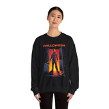 The Silent Stalker Unisex Sweatshirt Retro Horror Pullover Halloween Streetwear Cozy Fall Apparel for Spooky Nights and Fearless Style Lovers