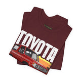 Toyota Land Cruiser Classic Off Road SUV Inspired Illustrated 4x4 Adventure Graphic T Shirt Vintage Overland Utility Vehicle Automotive Streetwear Rugged Travel Lifestyle Gift For SUV Enthusiasts