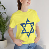 Star Of David Emblem Unisex Heavy Cotton Tee Spiritual Cultural Heritage Symbol Timeless Jewish Identity Graphic Shirt Meaningful Gift Casual Everyday Wear