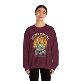 Golden Dreams Silver Reality Money Graphic Unisex Heavy Blend Crewneck Sweatshirt Hustler Motivational Dollar Cash Streetwear