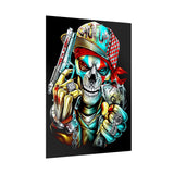 Skeleton Hustler Premium Poster Bold Street Art Wall Decor for Fearless Dreamers, Hustlers, and Visionaries