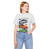 Street Racing Trio JDM Cars Graphic Unisex Heavy Cotton Tee for Drift Fans Performance Lovers and Streetwear Enthusiasts