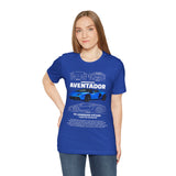 Aventador Blue Hypercar Blueprint Unisex Heavy Cotton Tee High Performance Streetwear Design for Car Enthusiasts Racers and Speed Lovers