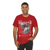 Blessed Angel Statue Graphic Unisex Jersey Short Sleeve Tee Gothic Streetwear Aesthetic Spiritual Bold Artistic Fashion T Shirt