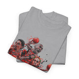 Legends On Court Unisex Heavy Cotton Tee Basketball Streetwear Graphic T Shirt Vibrant Athletic Art Design Perfect Gift For Sports Fans Players Gymwear Festivals And Urban Fashion Lovers