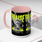 Praise Angel Statue Graphic Ceramic Mug Gothic Spiritual Coffee Tea Cup Bold Streetwear Design