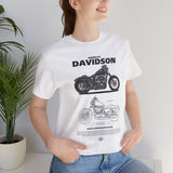 Harley Davidson Sportster Inspired Cruiser Motorcycle Blueprint Graphic Unisex Heavy Cotton Tee Premium Biker Streetwear T Shirt for Riders Enthusiasts Everyday Wear