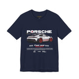 Porsche High-Performance Track Machine Blueprint Design Unisex Heavy Cotton Tee Powerful Street Racing Inspired Graphic Shirt