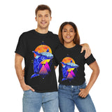 Ballena Cosmic Whale Art Unisex Heavy Cotton Tee Vibrant Geometric Ocean Design Premium Streetwear T Shirt Bold Marine Life Artwork Soft Comfortable Fit Perfect Gift for Nature Lovers and Creative Dreamers