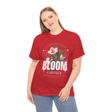 Bloom Stronger Floral Graphic Unisex Heavy Cotton Tee Comfortable Motivational Streetwear Inspirational Empowerment T Shirt Perfect Gift for Nature Lovers Self Growth Casual Wear