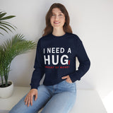 I Need A Huge Amount Of Money Unisex Crewneck Sweatshirt Funny Motivational Graphic Pullover Entrepreneur Hustle Wealth Inspired Casual Streetwear