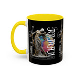 Sculptural Future Statue Art Accent Coffee Mug 11oz 15oz Greek Goddess Cosmic Abstract Splash Bold Artistic Streetwear Ceramic Cup