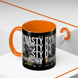 Dynasty Accent Coffee Mug 11oz 15oz Black Ceramic Mug with Roman Statue Bust and Butterfly Artwork for History Lovers and Modern Art Fans