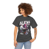 Aliens Exist UFO Graphic Unisex Heavy Cotton Tee Sci Fi Streetwear T Shirt Extraterrestrial Space Alien Design