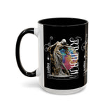 Sculptural Future Statue Art Accent Coffee Mug 11oz 15oz Greek Goddess Cosmic Abstract Splash Bold Artistic Streetwear Ceramic Cup