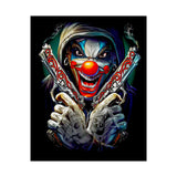 Fearless Grin Street Clown Poster Bold Urban Wall Art Design Neon Chaos Energy Artwork For Creative Minds Gamers And Street Culture Lovers